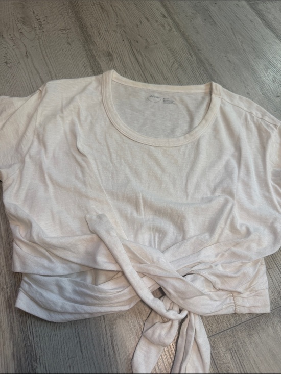 aerie Tops - aerie white Tie-Front Crop Top